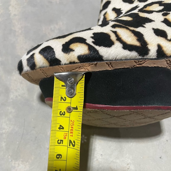 L.A.M.B. Cheetah print pony hair platform ankle boots Size 9 - Picture 10 of 11